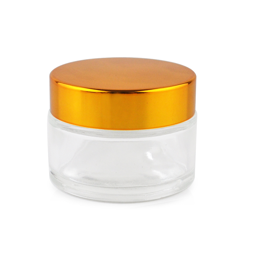 environmental beauty 30g 50g clear cosmetic jars and bottles with metal cap