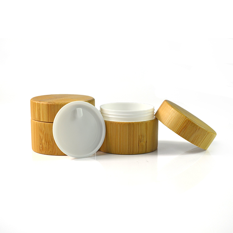 environmental cream cosmetic jar 5g 15g 30g 50g 100g bamboo wooden container jar with inner plastic