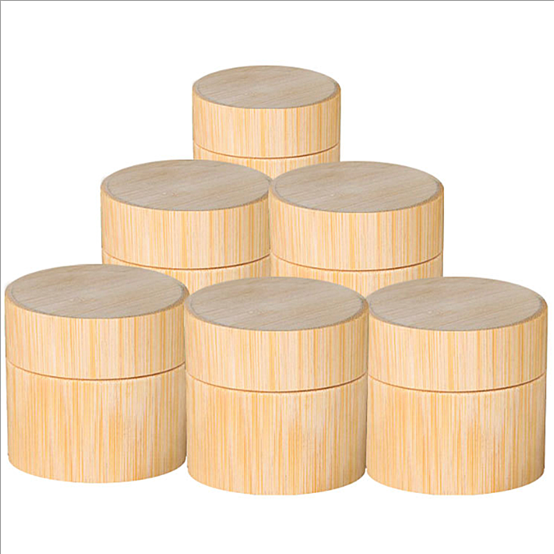 environmentally friendly cosmetic jar wooden /bamboo cap 89mm for square 500m wooden cosmetic jars black stacked with bamboo lid