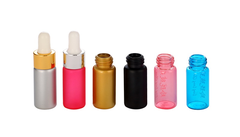 essence oil bottle 5ml refillable dropper glass bottle with alumite cap