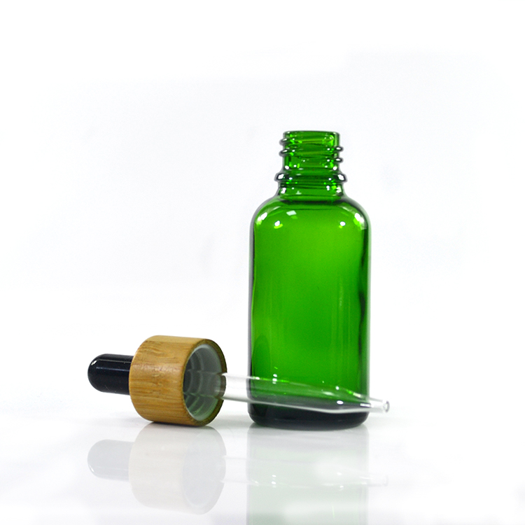 essential oil 15ml 30ml 50ml 100ml clear blue amber green glass dropper bottle with bamboo cap