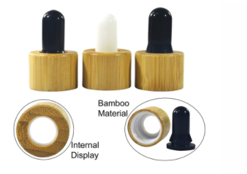 essential oil Bamboo cap bottle matte black frosted glass bamboo dropper bottle 5ml 10ml 15ml 20ml 30ml 50ml 60ml 100ml