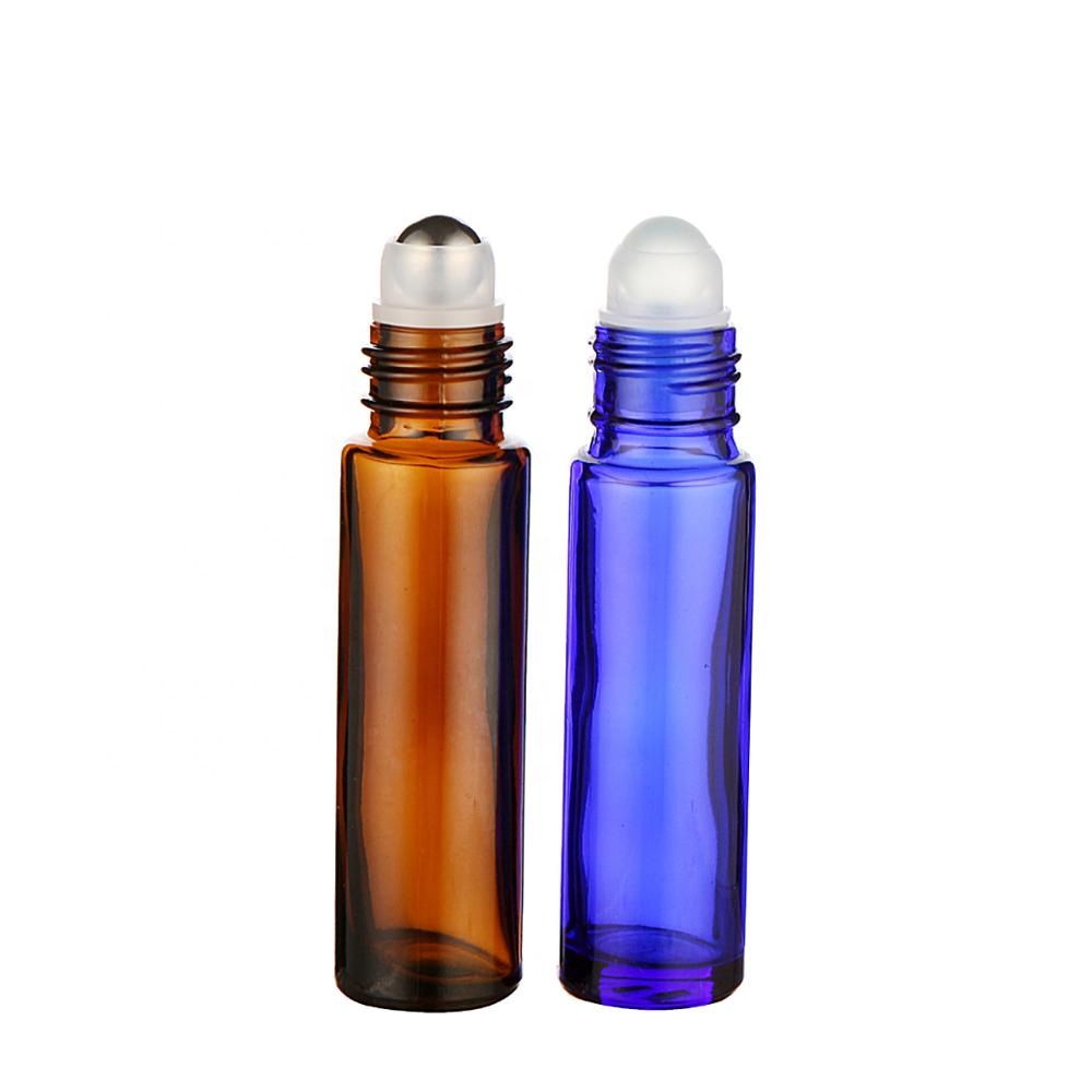 essential oil amber glass 10ml 8ml 5ml roll on bottle with Stainless steel ball