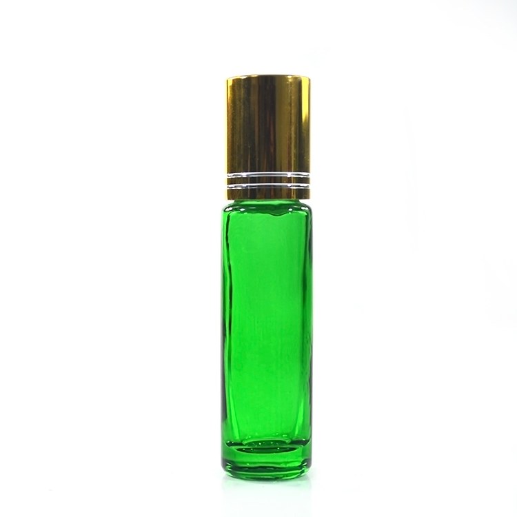 essential oil container green blue clear amber 4ml 6ml 8ml 10ml roll on glass bottle with stainless steel roller balls