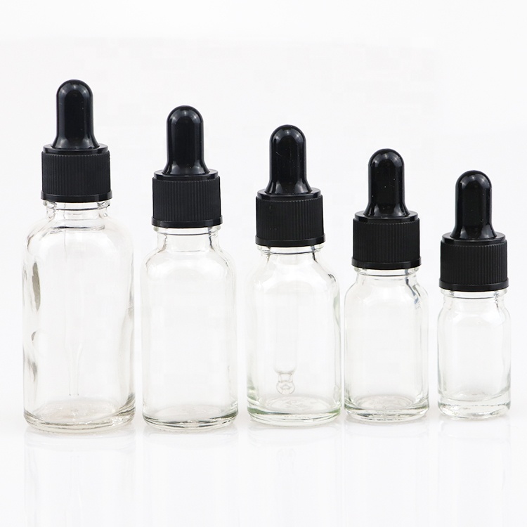 essential oil dropper glass bottle clear 100 ml glass bottle with child proof glass pipette cap