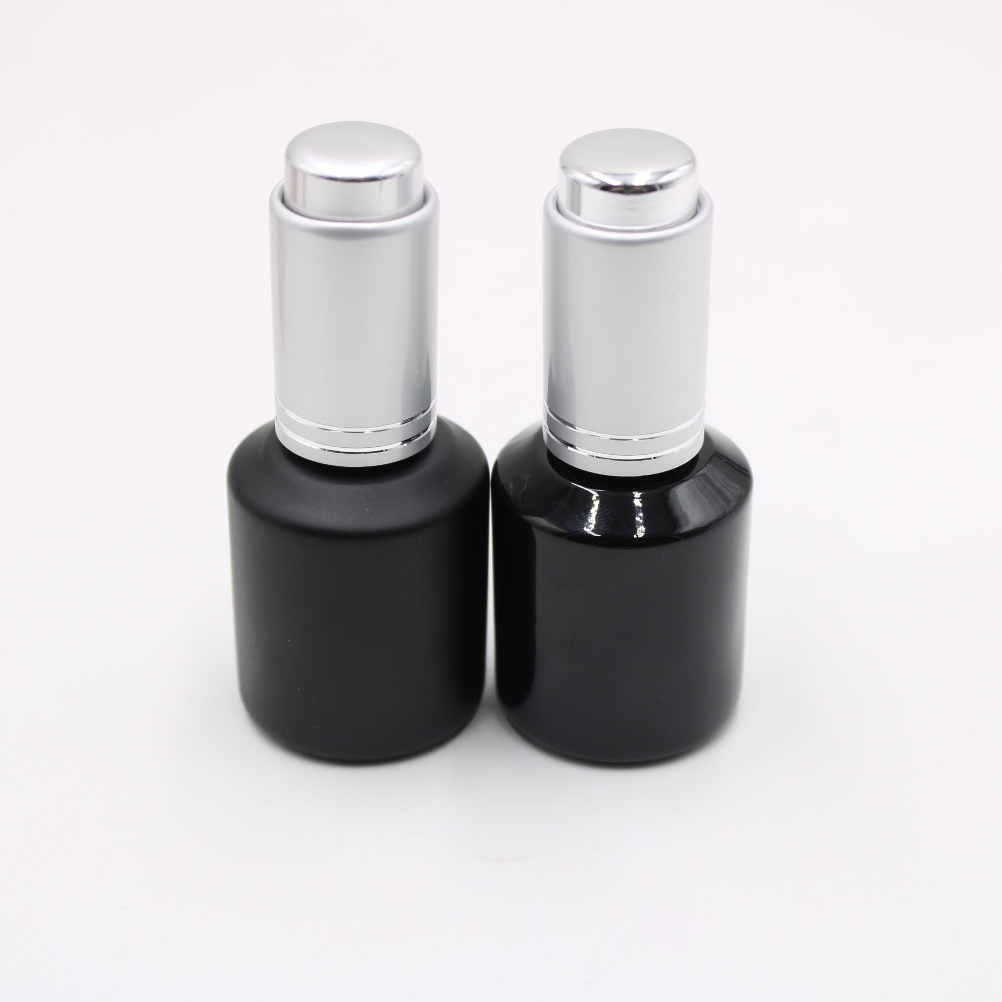 essential oil e liquid perfume amber glass dropper bottle with press pump cap push down button