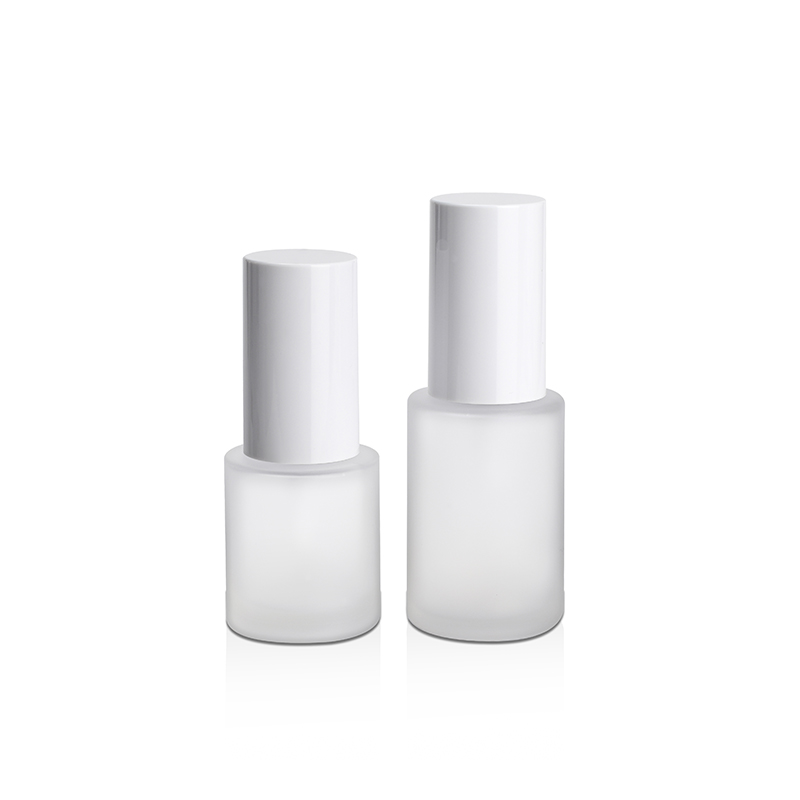 essential oil flat shoulder frosted perfume glass bottle 50ml 100ml luxury spray skincare bottle glass