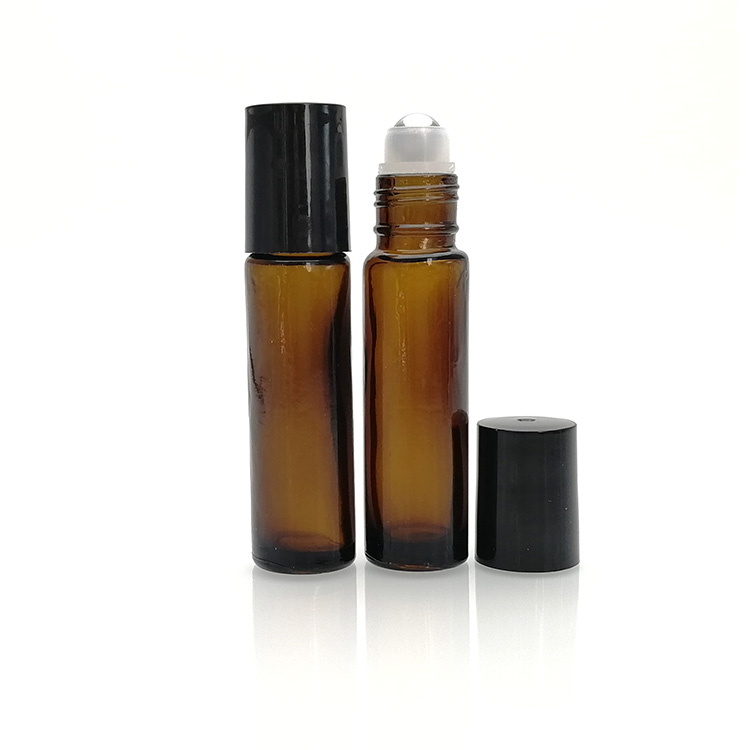essential oil perfume 5ml 8ml 10ml 10 ml clear blue amber glass roll on bottles with roller stainless steel ball