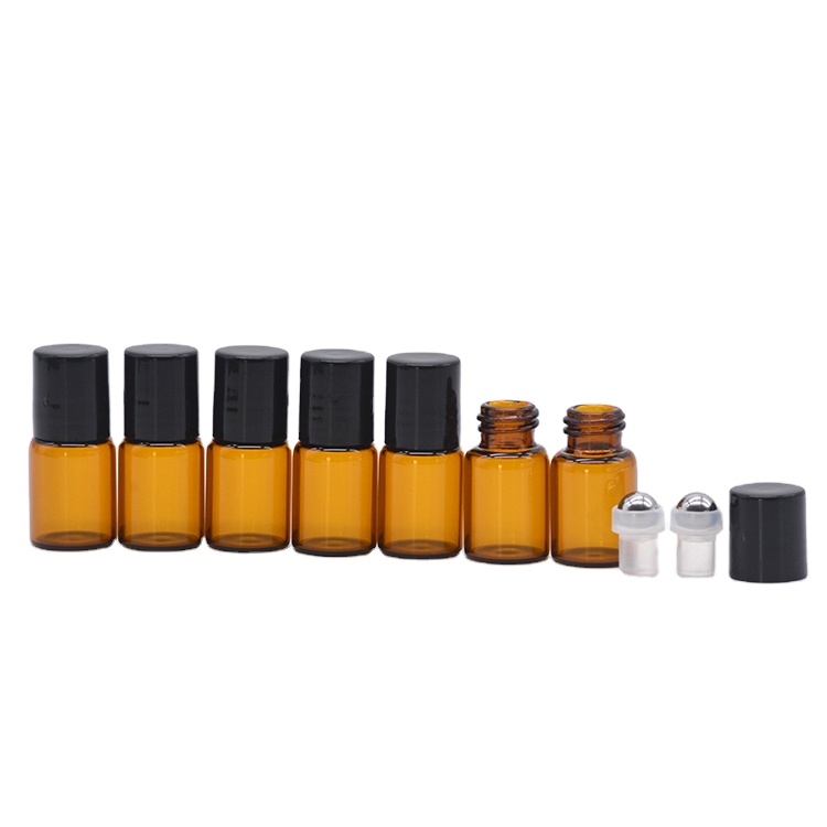 essential oil perfume roller bottles clear amber 1ml 2ml 3ml 5ml 8ml 10ml glass oil roller on bottle for perfume