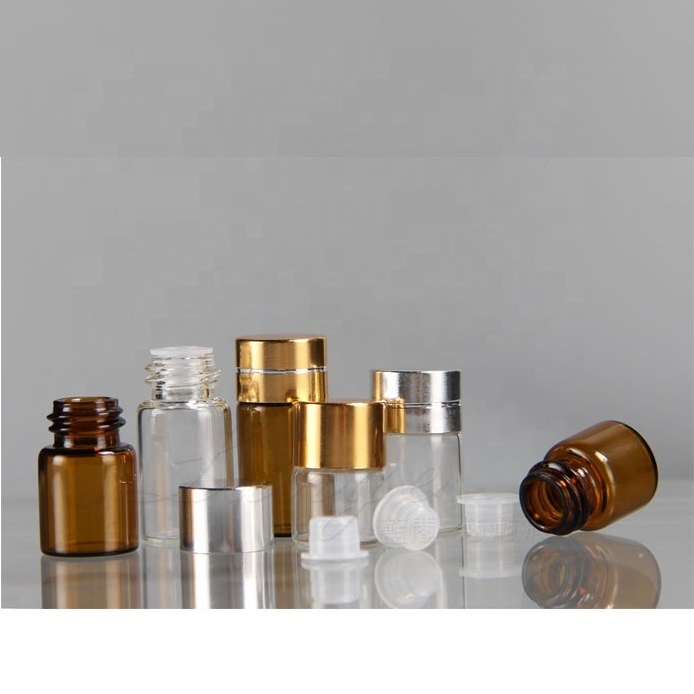 essential oil perfume small sample glass vial 1ml 2ml 3ml 5ml 6ml 10ml mini clear amber glass dropper bottle