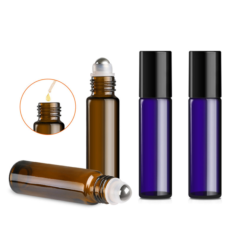 essential oil roller on bottles 10ml amber blue glass roller bottle
