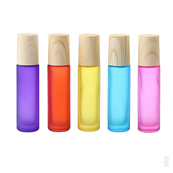 essential oil use 5 ml 10 ml 15 ml eye cream glass roll on bottle with lid and metal stainless roll balls