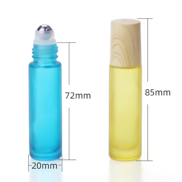 essential oil use 5 ml 10 ml 15 ml eye cream glass roll on bottle with lid and metal stainless roll balls