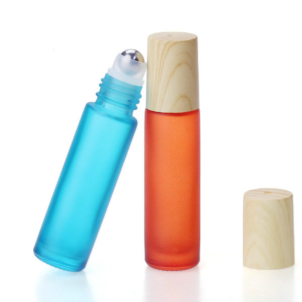 essential oil use 5 ml 10 ml 15 ml eye cream glass roll on bottle with lid and metal stainless roll balls