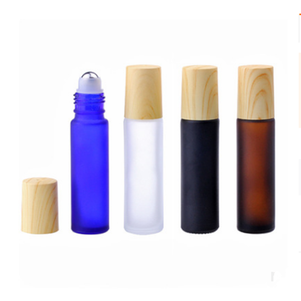 essential oil use 5 ml 10 ml 15 ml eye cream glass roll on bottle with lid and metal stainless roll balls