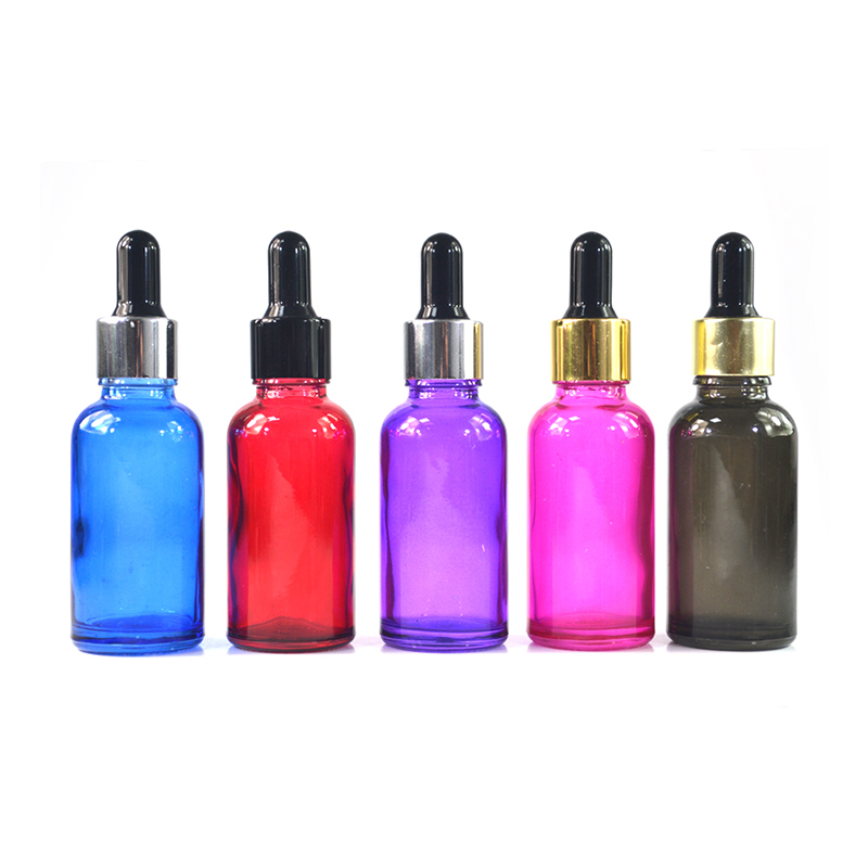 european beautiful e liquid colored red purple gold 1oz 30 ml glass dropper bottles with pipette