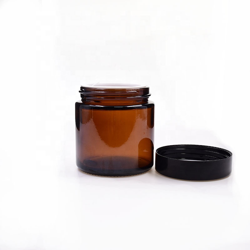 extraordinary 120ml 4oz amber cosmetic jars sustainable airtight kush flower weeds jar packaging glass jar with plastic lid