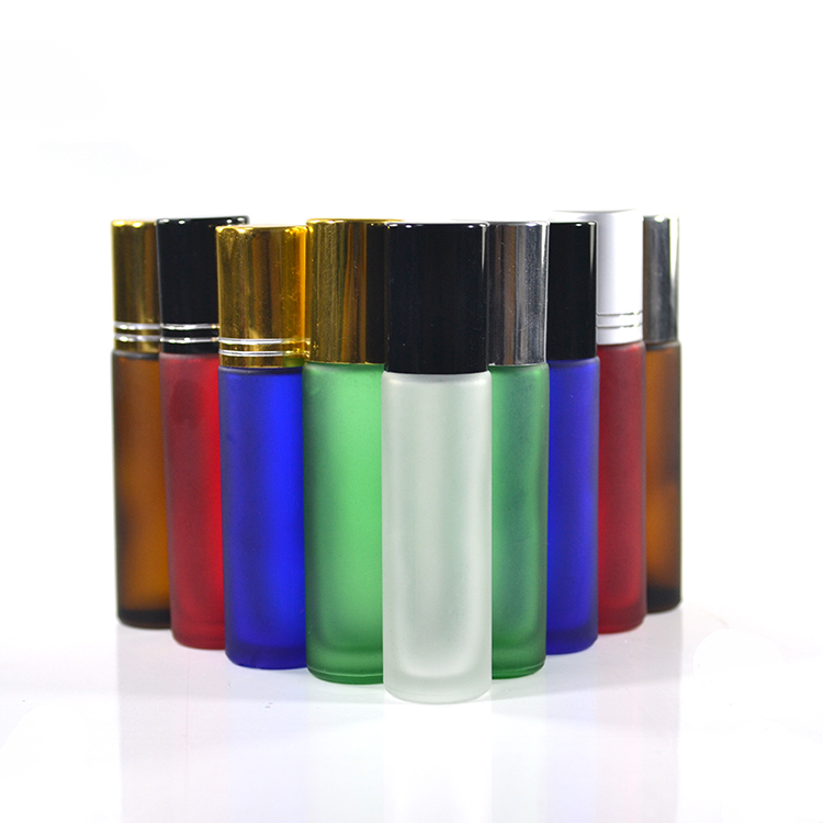 eye cream perfume oil clear amber green blue 4ml 6ml 8ml 10ml roll on glass bottle with steel ball