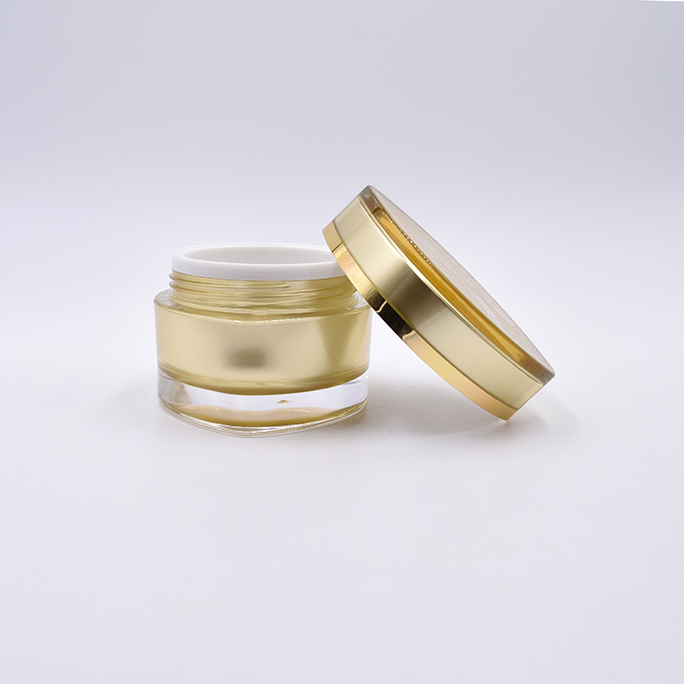 eye shape 15g 30g 50g gold acrylic cosmetic eye face cream jar skin care packaging