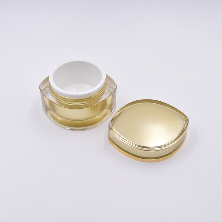 eye shape 15g 30g 50g gold acrylic cosmetic eye face cream jar skin care packaging