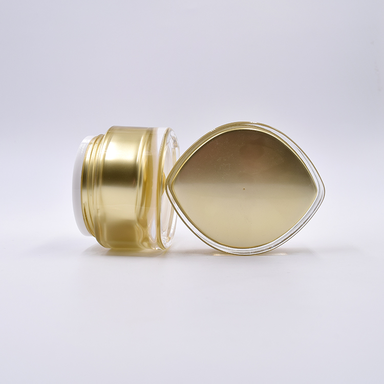eye shape 15g 30g 50g gold acrylic cosmetic eye face cream jar skin care packaging