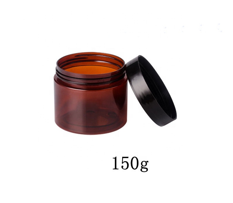 face cream amber plastic pet jar 150 ml cosmetic container shaving cream empty jar 150 g plastic jars and screw top lids