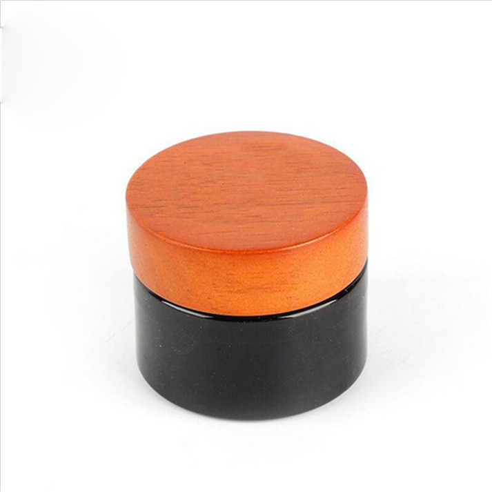 face cream bottle frosted glass cosmetic jar 50ml 100ml skincare glass packaging with bamboo cap