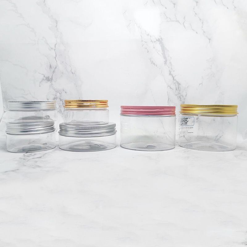 face cream cosmetic clear 300ml 4oz body butter plastic pet jar packaging natural