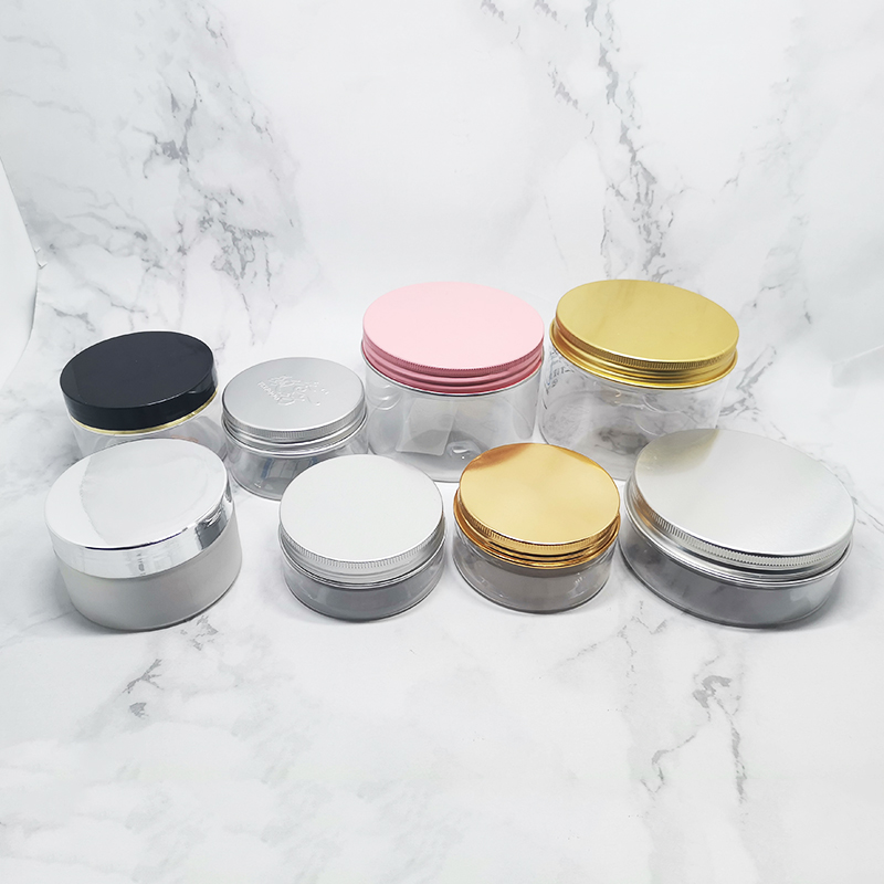 face cream cosmetic clear 300ml 4oz body butter plastic pet jar packaging natural