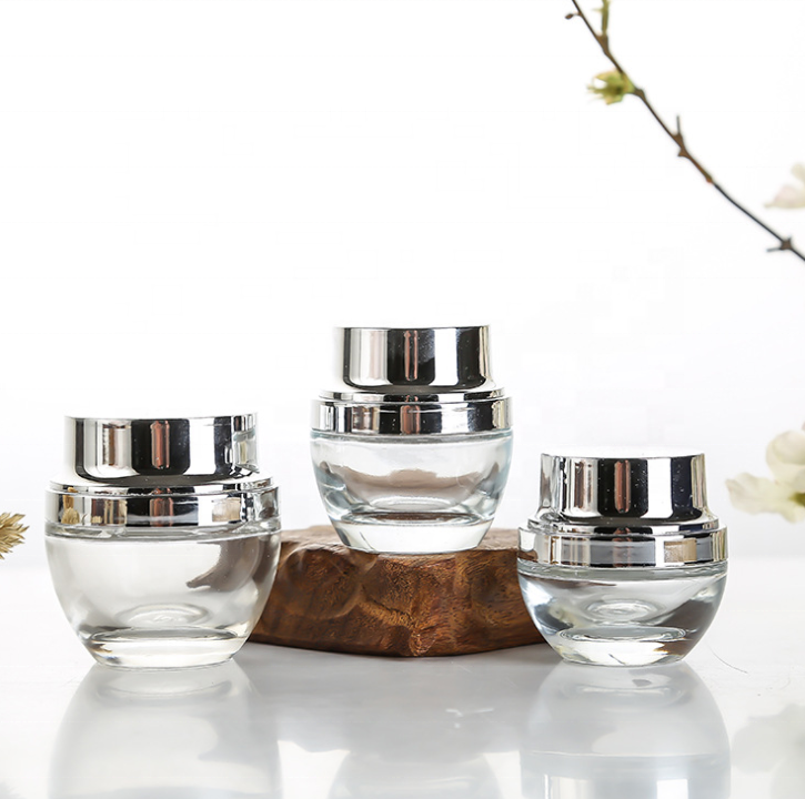 face cream emulsion lotion skin round clear bottle cheaper luxury 20g 30g50g balm glass jar total gold spray pump cosmetic