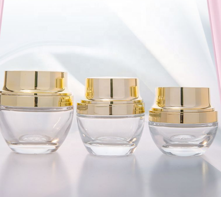 face cream emulsion lotion skin round clear bottle cheaper luxury 20g 30g50g balm glass jar total gold spray pump cosmetic