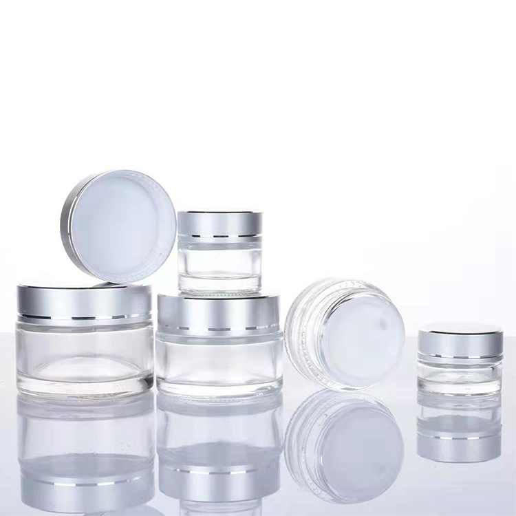 face cream jar 5 10 15 30 50 ml empty cosmetic packaging frosted glass jar with lid