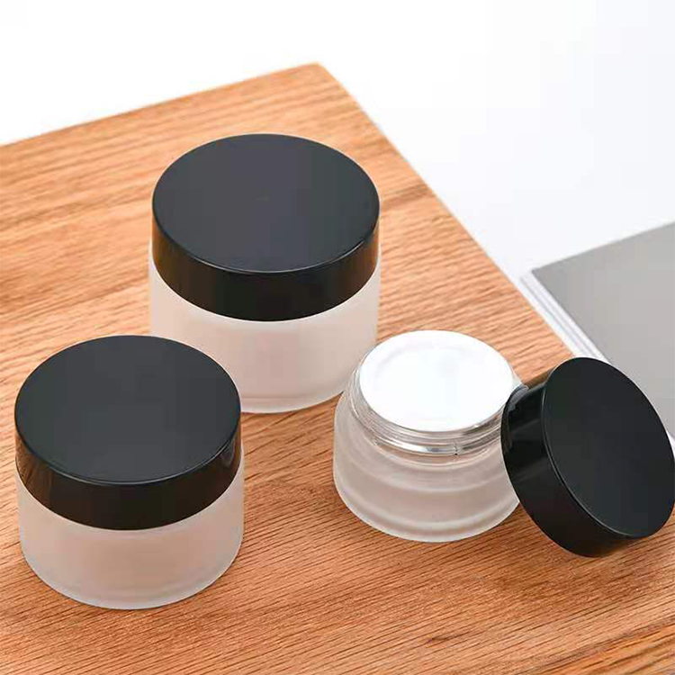 face cream jar 5 10 15 30 50 ml empty cosmetic packaging frosted glass jar with lid