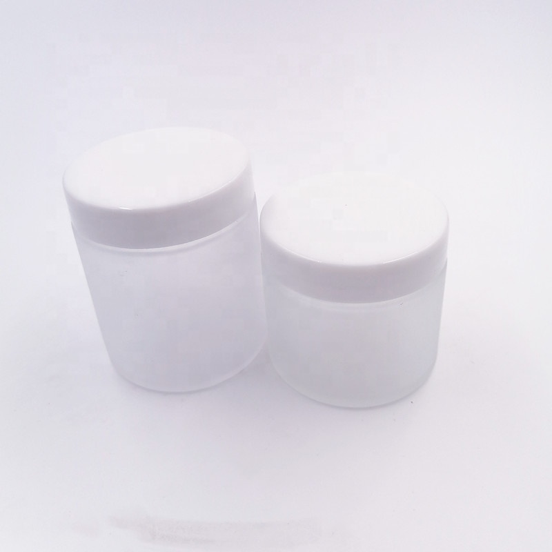 face mist matte skin cream bottle 60ml frost round glass jar weeds herbs black white smooth plastic screw silver aluminum lid