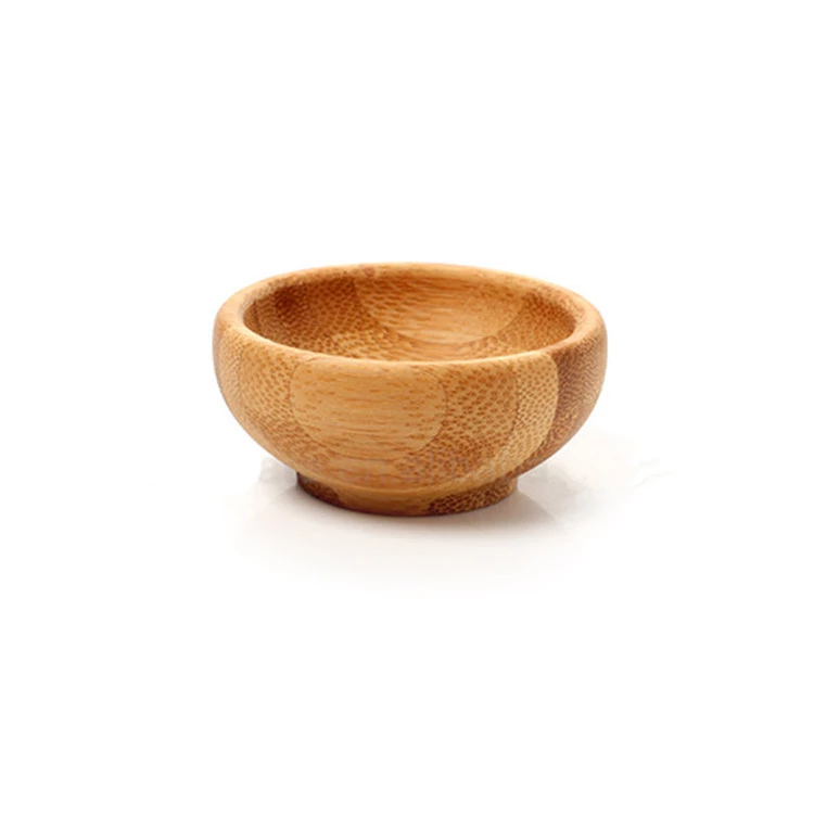 facial cream eco-friendly natural bamboo wood cosmetic diy face bowl with mini Spoon