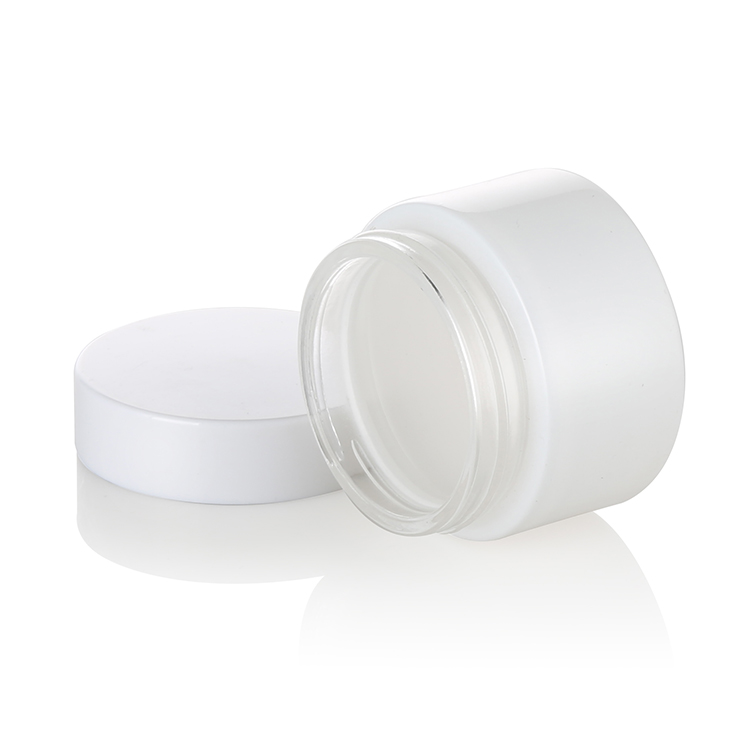 facial cream jar round glass jar standard size 30ml 50ml 100ml white glass jars