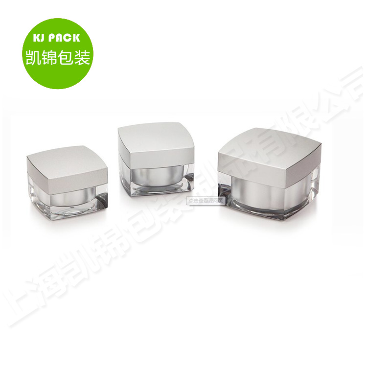facial cream packaging empty cosmetic jars square cosmetic square jar  5G 10G 15G 30G 50G