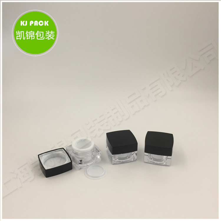 facial cream packaging empty cosmetic jars square cosmetic square jar 5G 10G 15G 30G 50G
