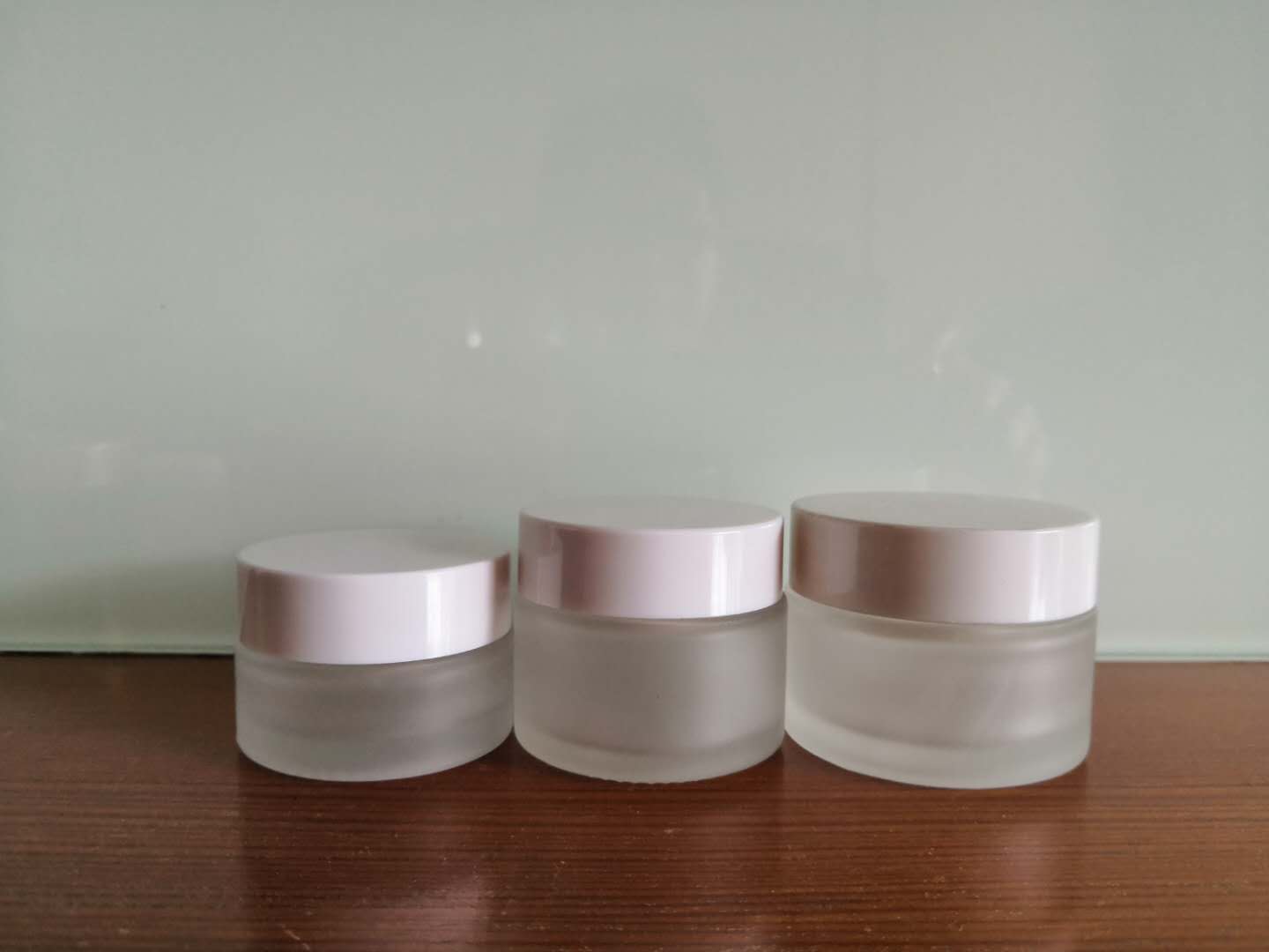 factory 15g 30g 50g 100g personal care frosted printing cosmetic glass cream jar with lid