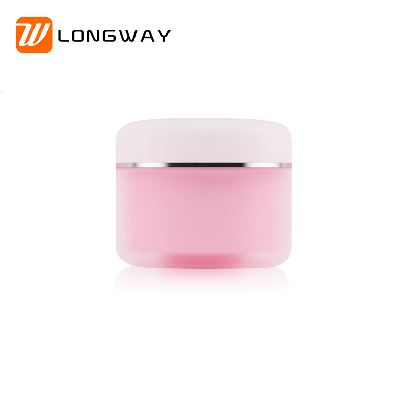 factory 30g 50g 100g 150g plastic cosmetic round matte cream pink jars for body scrub containers packaging