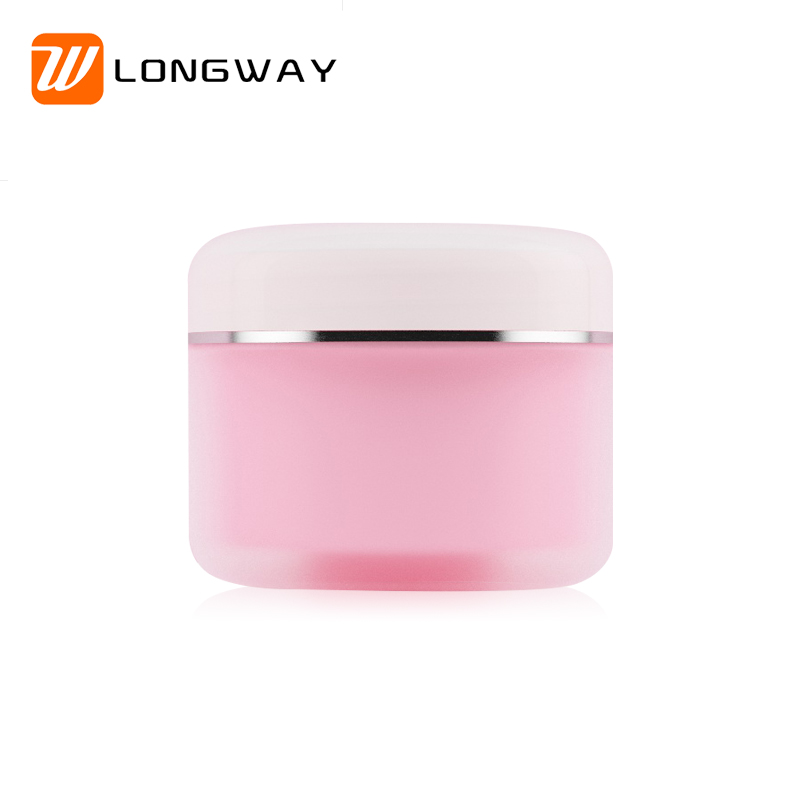 factory 30g 50g 100g 150g plastic cosmetic round matte cream pink jars for body scrub containers packaging