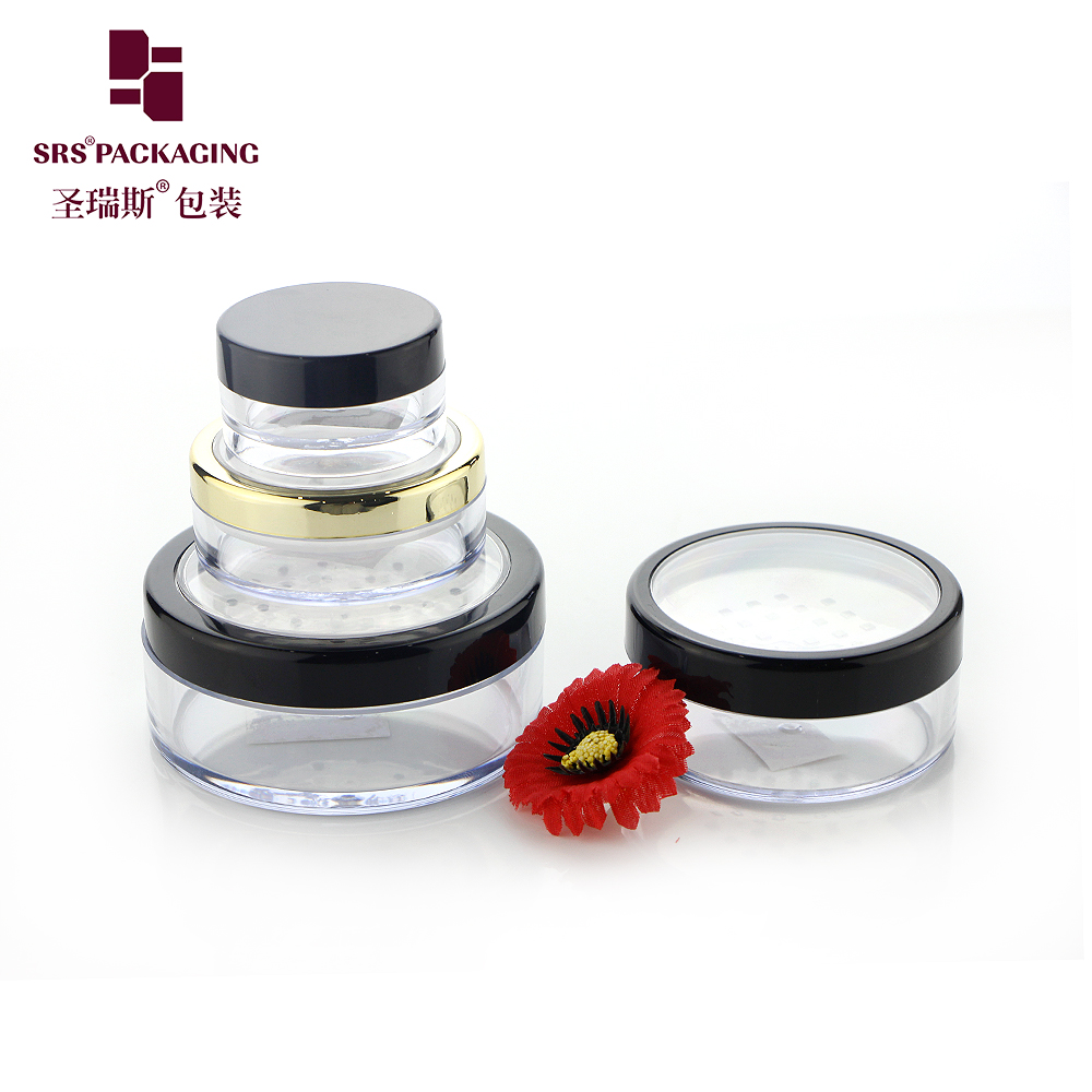 factory best selling empty acrylic cream container 10g 15g 50g cosmetic loose powder transparent jar