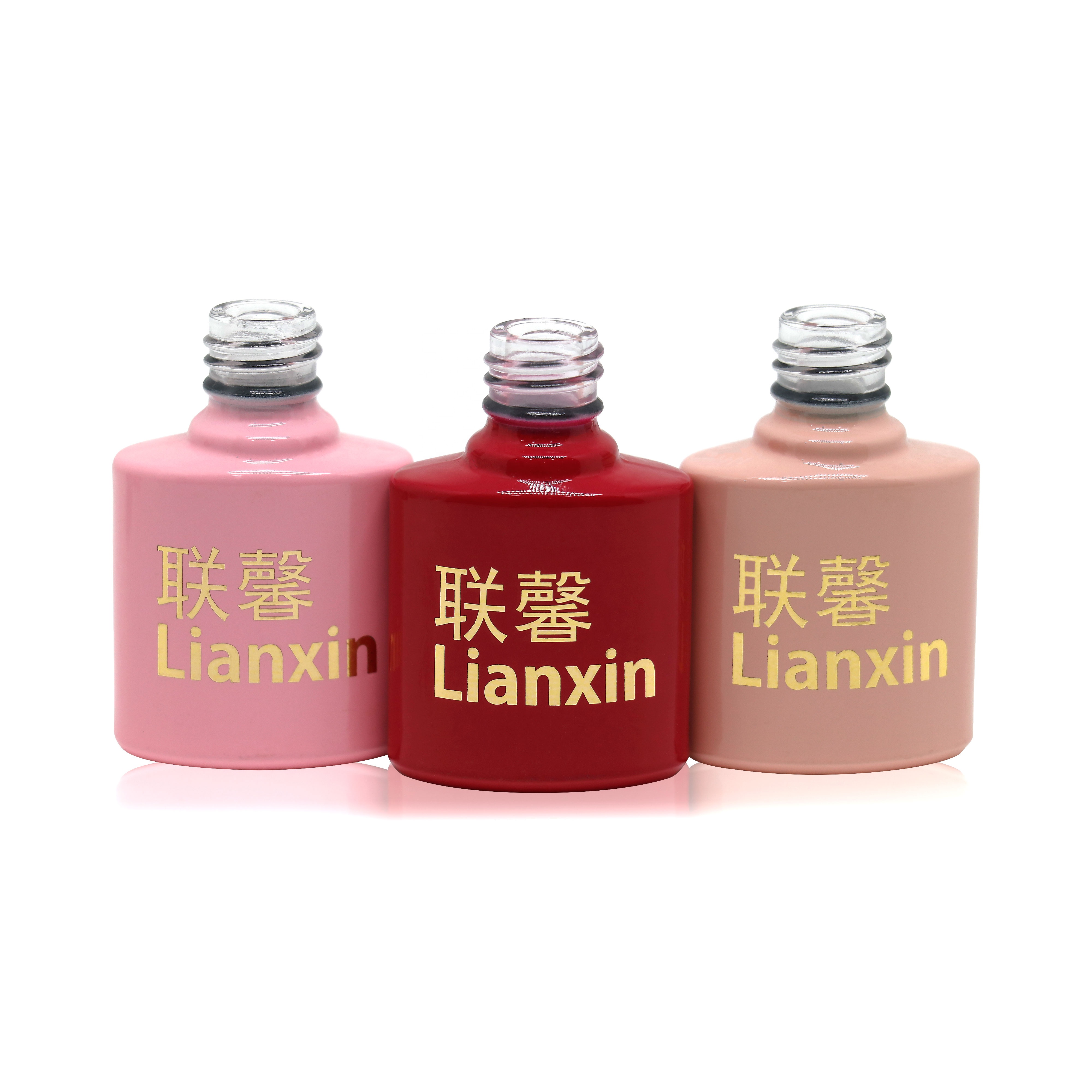 factory cheap price 7ml 7.5ml 8ml OEM black color spray paint empty matte gel nail polish bottle vials