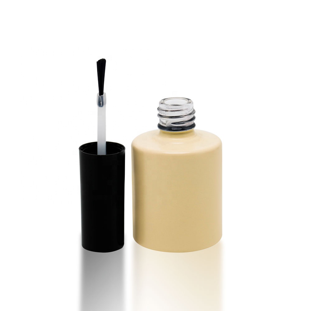 factory color custom 10ml 12ml amber rectangle uv gel empty nail polish glass bottle with brush and caps