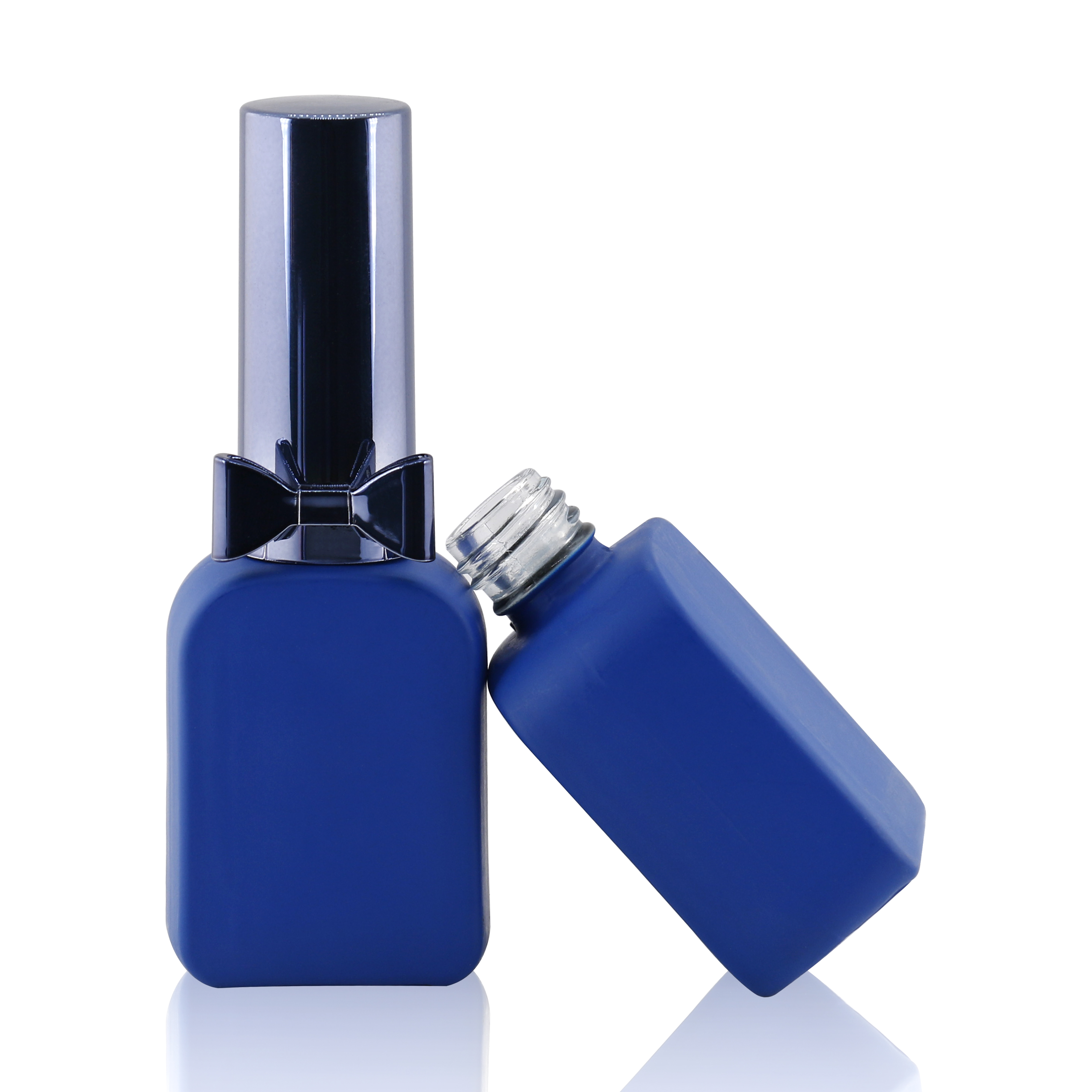 factory color customize design 10ml 12ml 13ml 15ml square empty clear uv gel nail polish bottle with gold caps