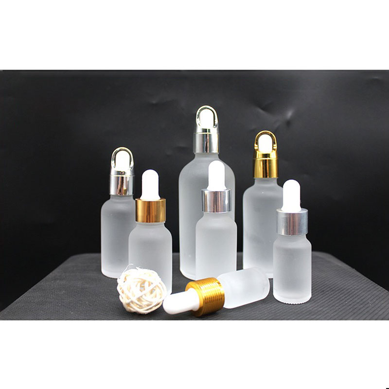 factory custom 3ml 5ml 10ml 15ml 20ml 30ml 50ml 100ml matte frost black essential oil glass bottle with dropper