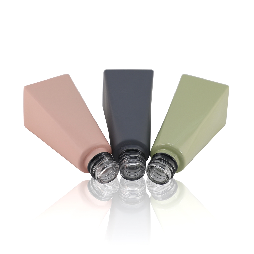 factory custom 7ml 8ml 9ml brown color spray empty uv gel soak off nail polish glass bottle with black round caps