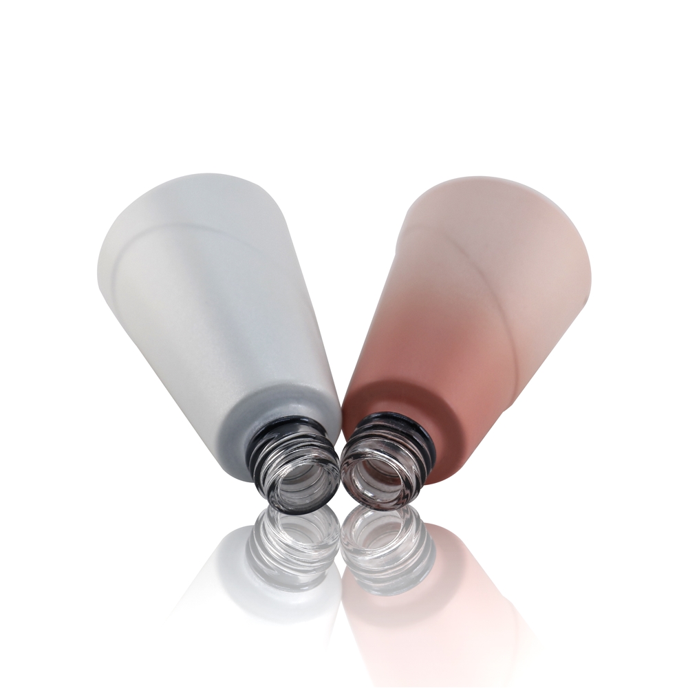 factory custom 8ml 10ml 12ml round empty led uv gel soak off nail polish bottle with painting white color gradient