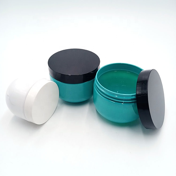 factory custom PP jar 180ml 300ml empty makeup containers for packaging skin care cream Oval shape PP plastic hair cream jar