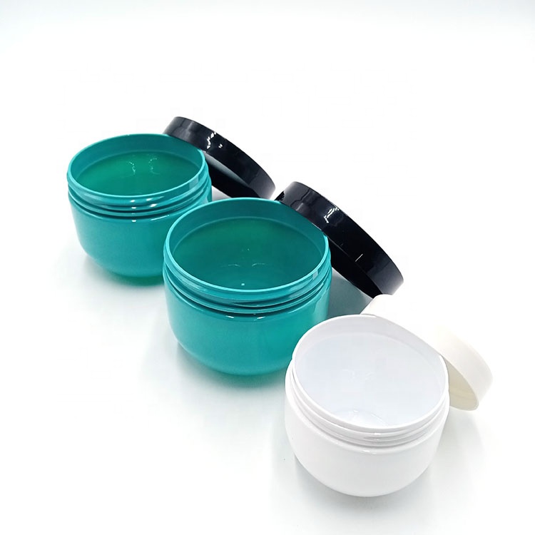 factory custom PP jar 180ml 300ml empty makeup containers for packaging skin care cream Oval shape PP plastic hair cream jar
